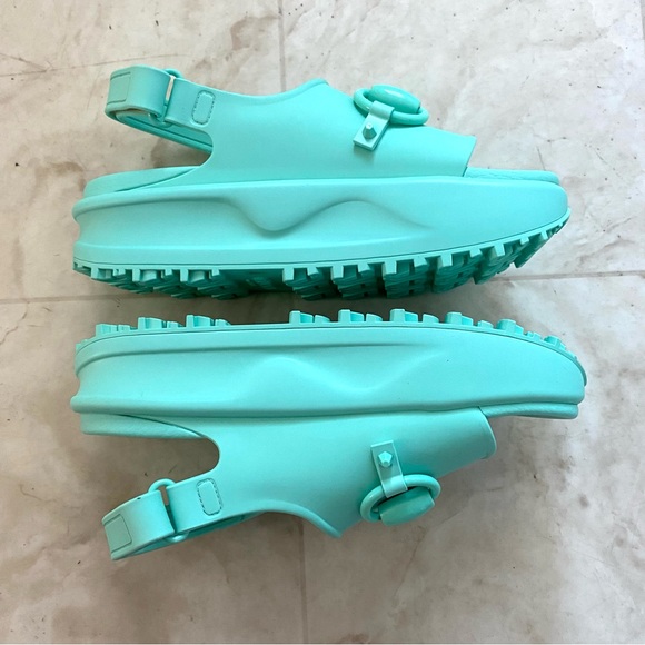 $750 New in Box Gucci Made in Italy Green Horsebit Rubber Platform Sandals sz 6 - Picture 6 of 15